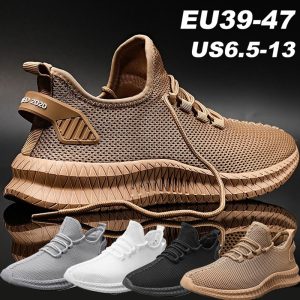 Fashion Sneakers Lightweight Men Breathable Male Footwear Lace Up Walking Shoe Sport Running Sneaker Plus Size
