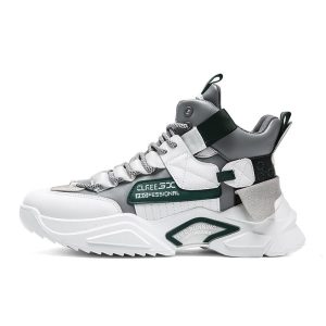 High-Top Chunky Sneakers Cool Trend Flying Air Cushion Tenis Breathable Flexible Lightweigh Damping Men Casual Walking Shoes